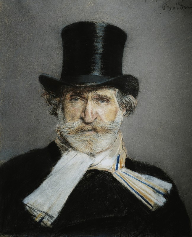 Giuseppe Verdi in cilindro